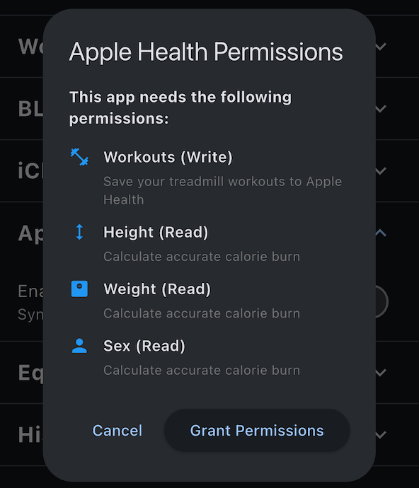 Apple Health Permissions