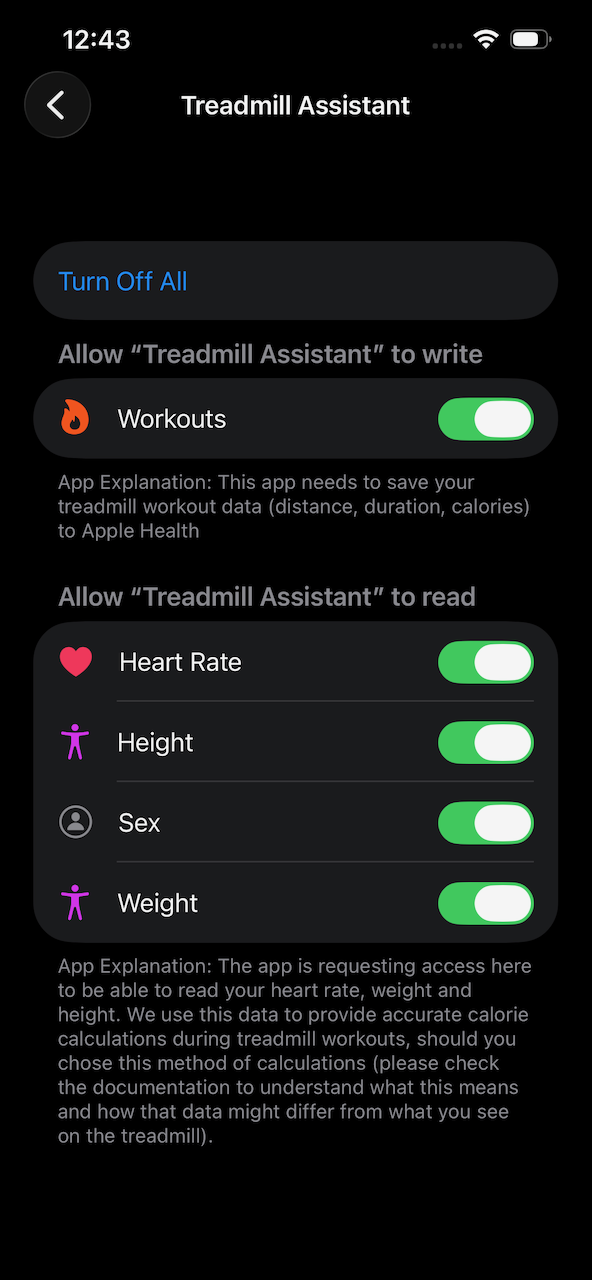 Health Permissions